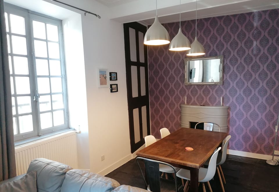 1st floor stairway leads to the second floor and its three bedrooms & bathroom