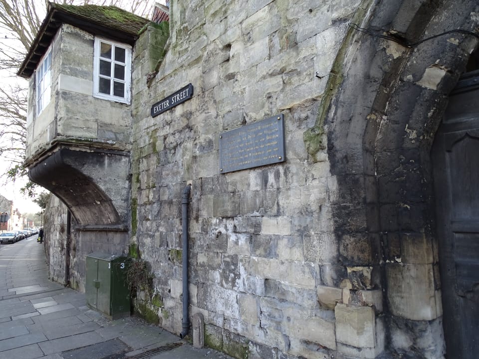 Exeter Street and the Cathedral Close Wall