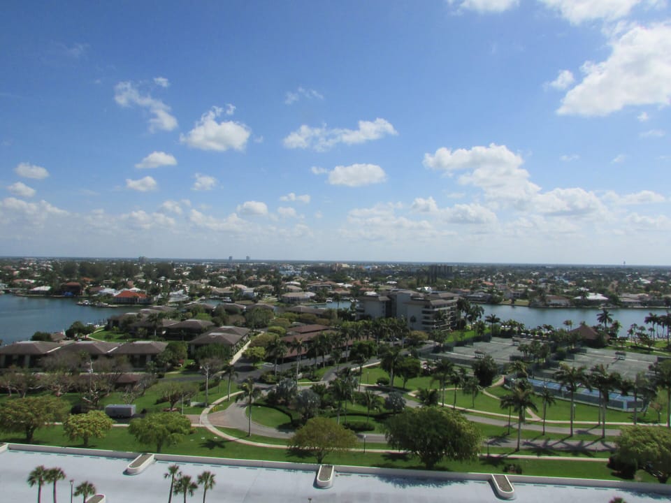 View off the back balcony to the north, Marco island and Naples.