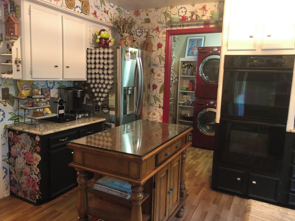 Kitchen, with view to Laundry Room.