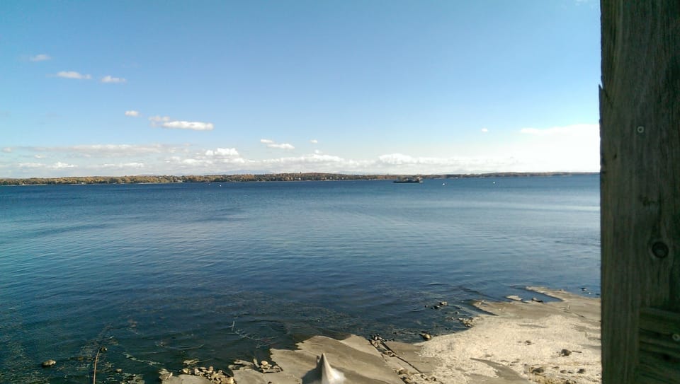View of the lake from the lake shack (not from the cottage).