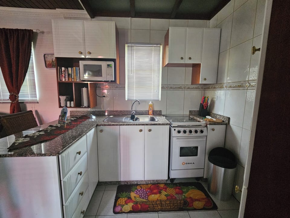 Kitchen comes fully equipped with basic utensils.