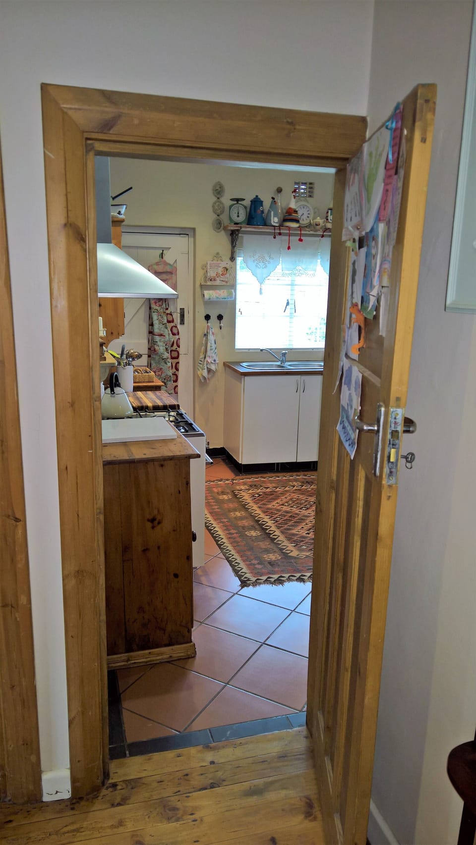 View into the kitchen area