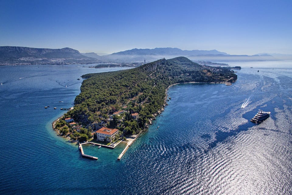 The view of Marjan park forest and the whole peninsula.