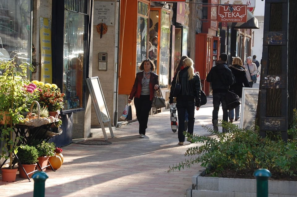 our corner with local small family shops 