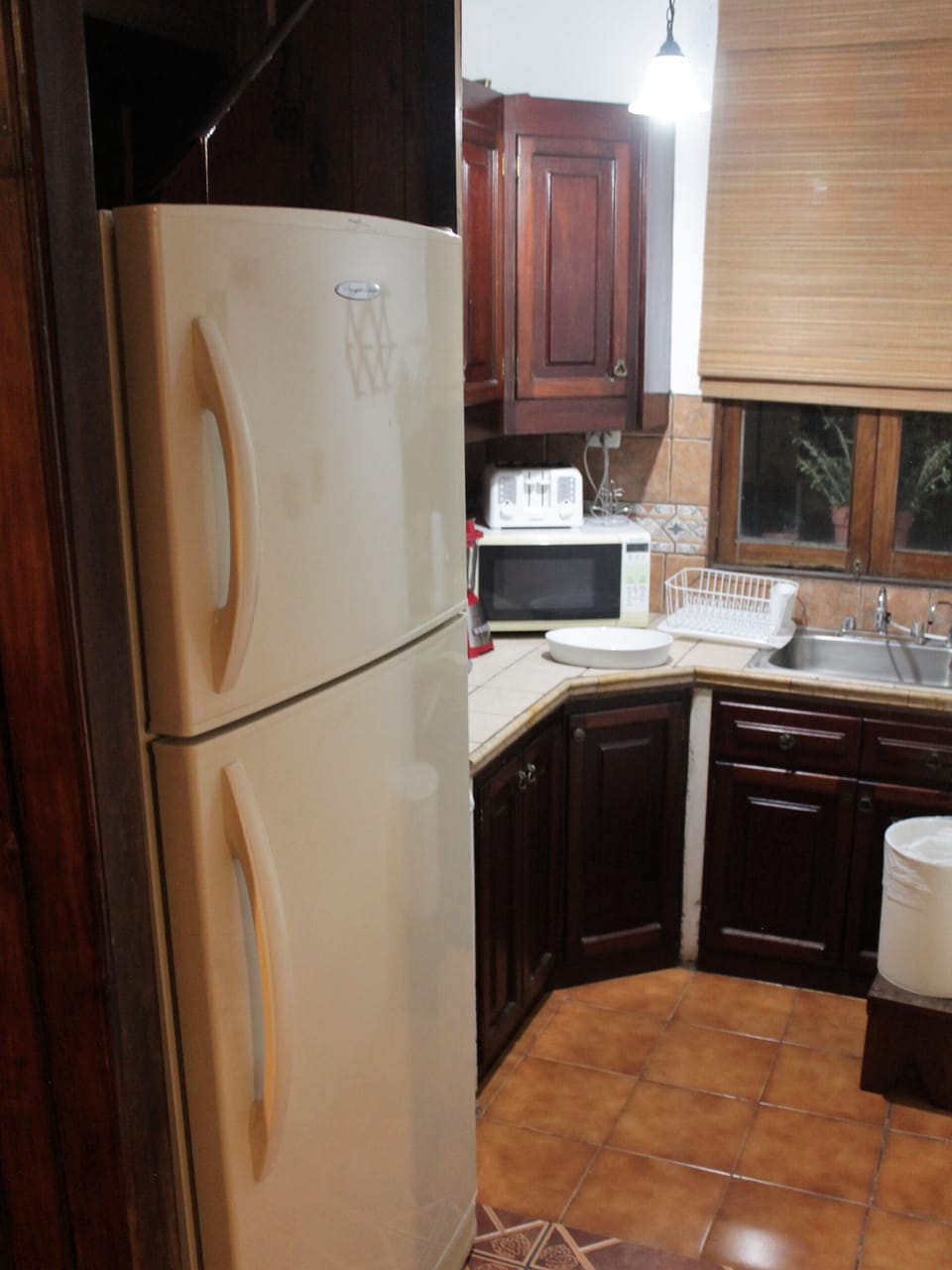 Kitchen, fridge and cabinets
