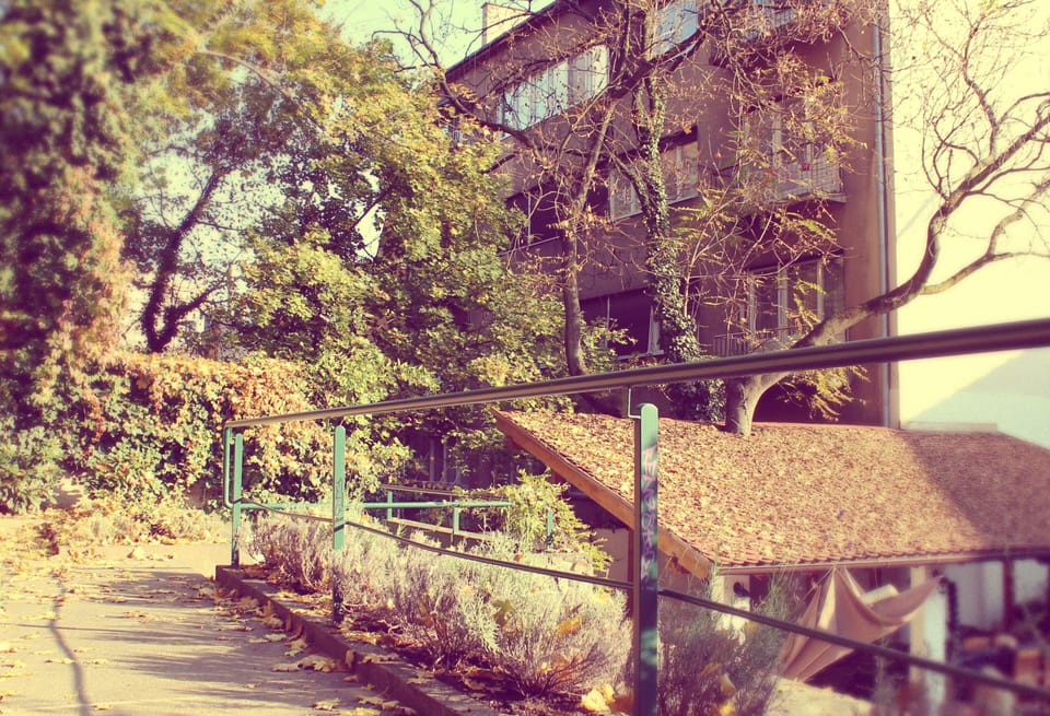 Apartment is located in a quiet neighbourhood surrounded by old garden