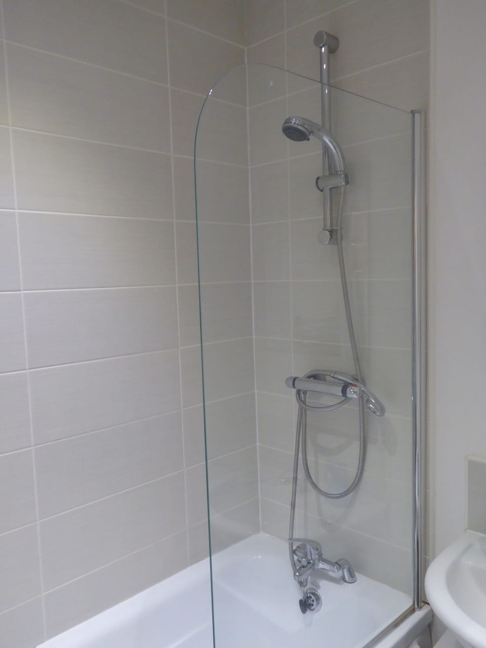Double headed shower.