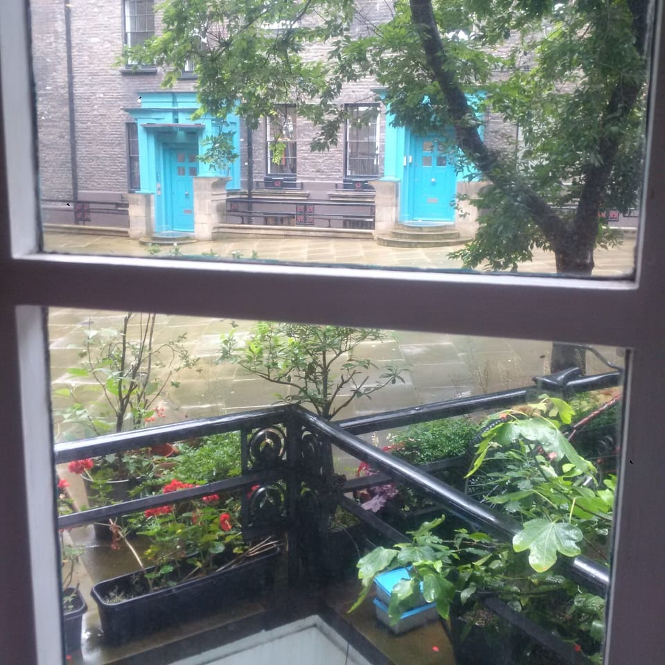 View from studio onto historic Ching Court