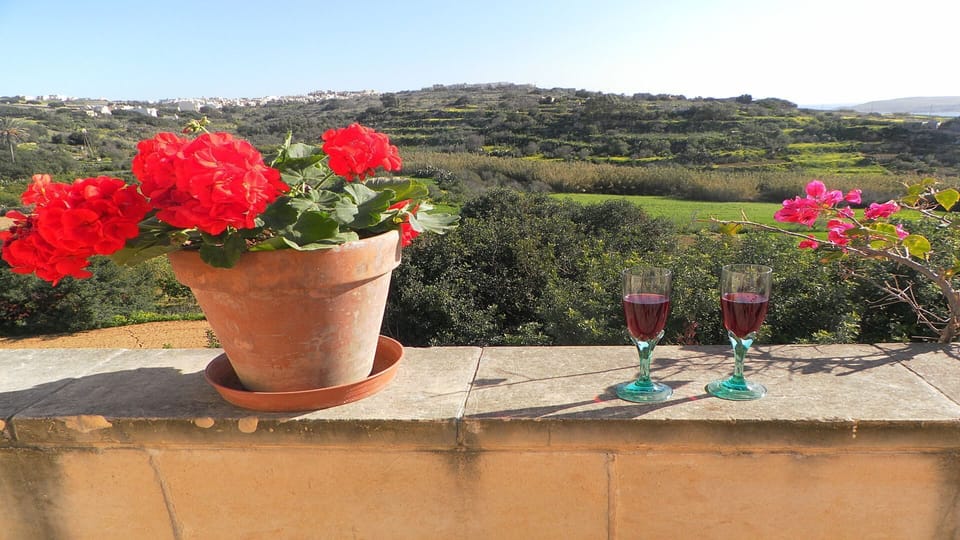 Postcard-like views from terrace 1 at Mediterranea Seaviews
Gozo Holiday Home.