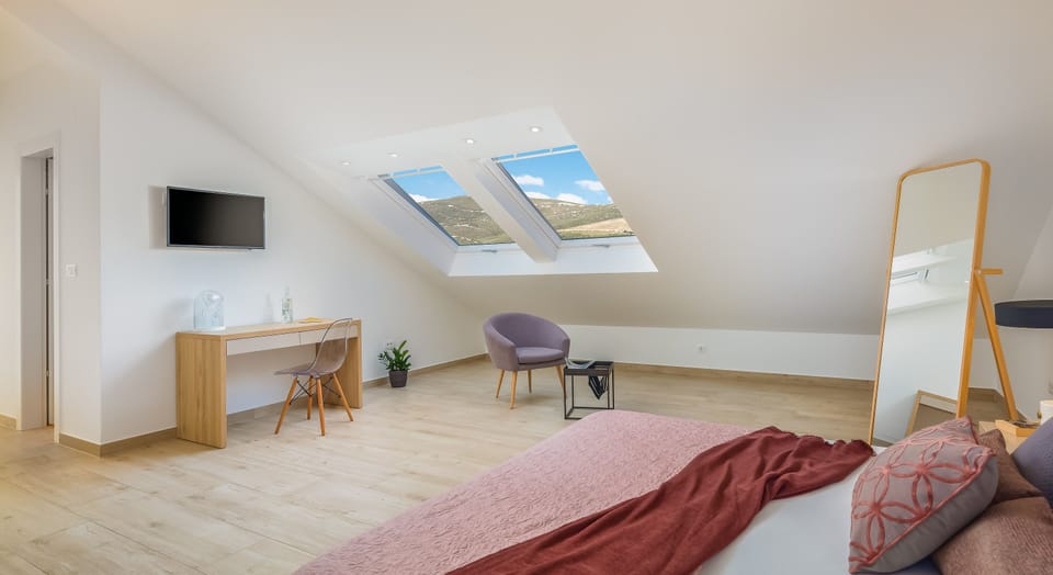 Roof windows overlooking the mountains