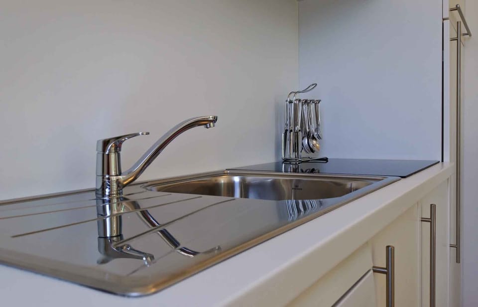 Kitchen sink and ceramic hob