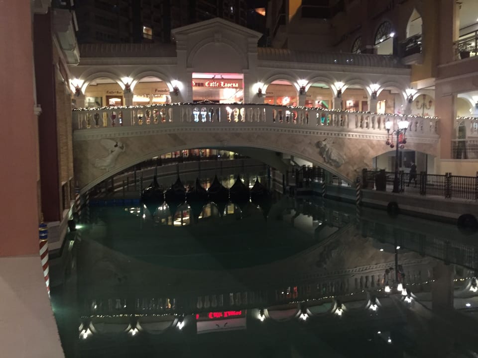 A view of the route of the Gondola in Piazza Mall
