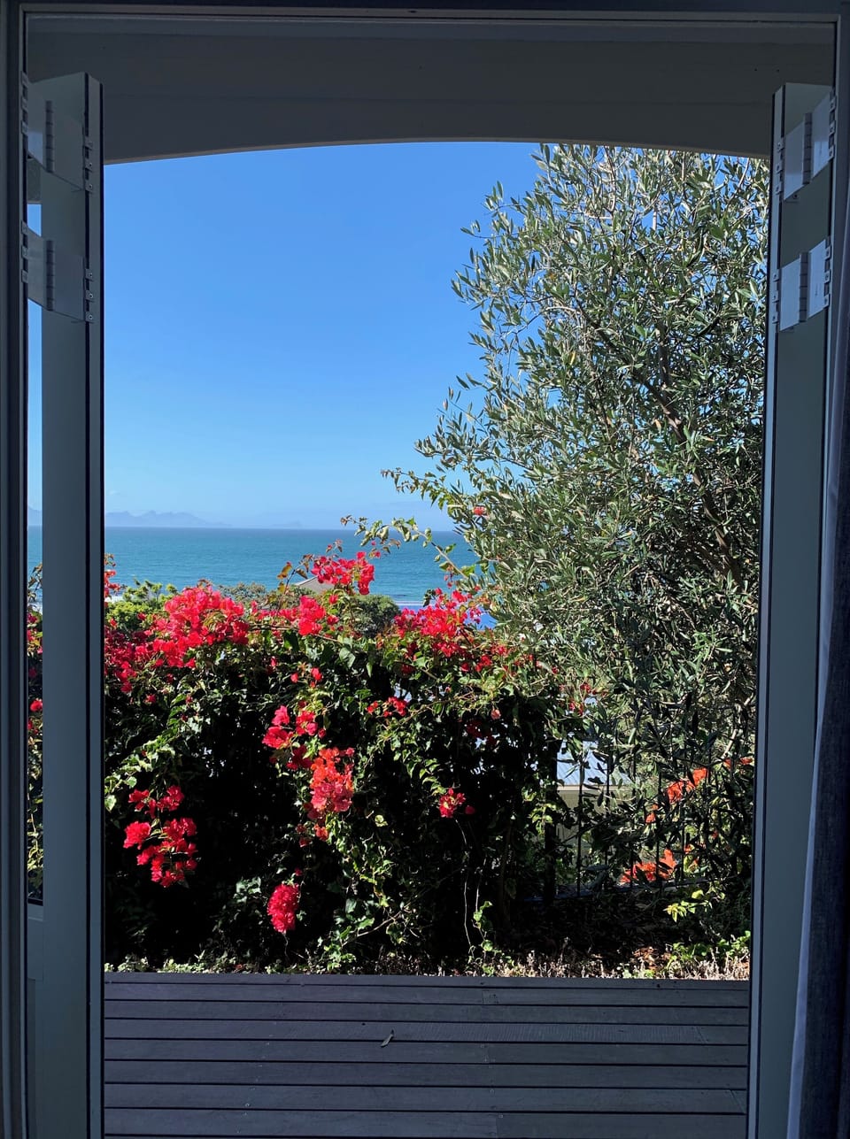 Thickly lined curtains in the bedroom but a fabulous view when you want it.