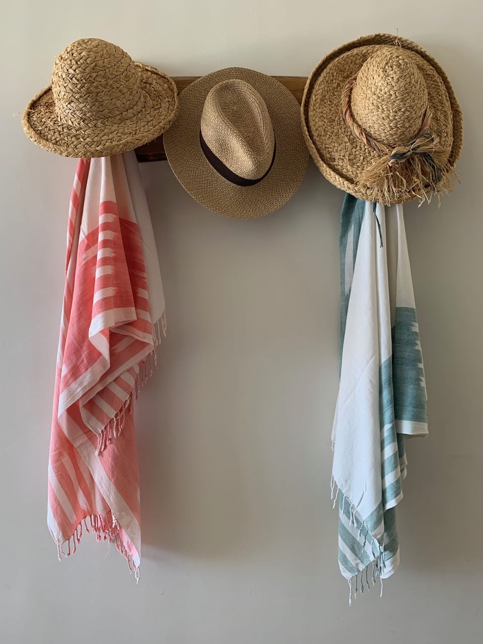 A summer wardrobe on the wall at the entrance to  bedroom 1