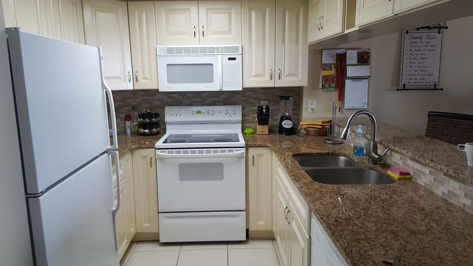 View of the kitchen area