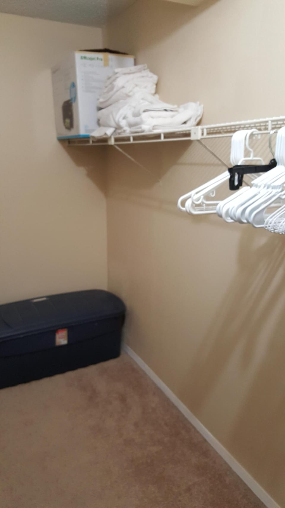 View of the walk-in closet