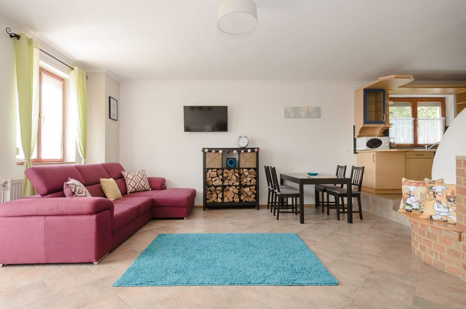 Living, dining and kitchen