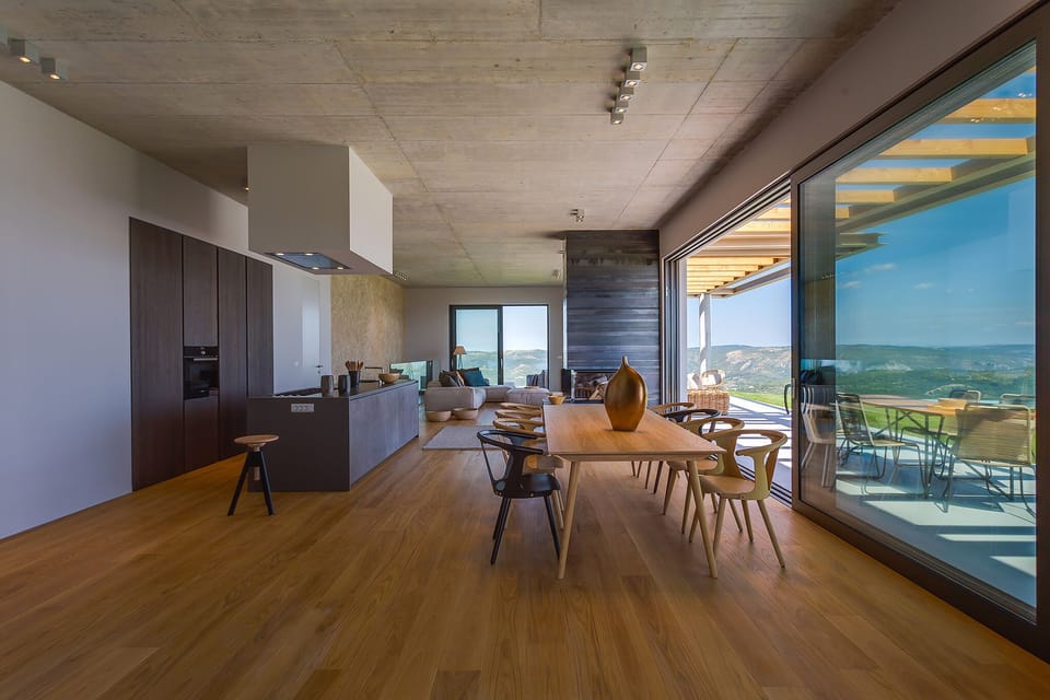 kitchen and dining area