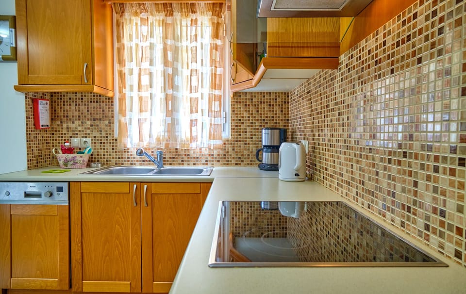 Villa Spiros with private pool Imerolia Kassiopi Kitchen