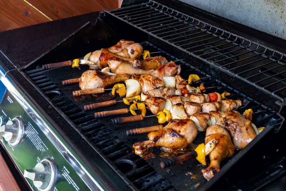 A gas BBQ is provided for your enjoyment.