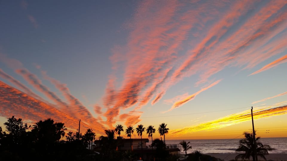 Beach and Sunset over Gulf of Mexico from Gulf-View Retreat Crows Nest Deck