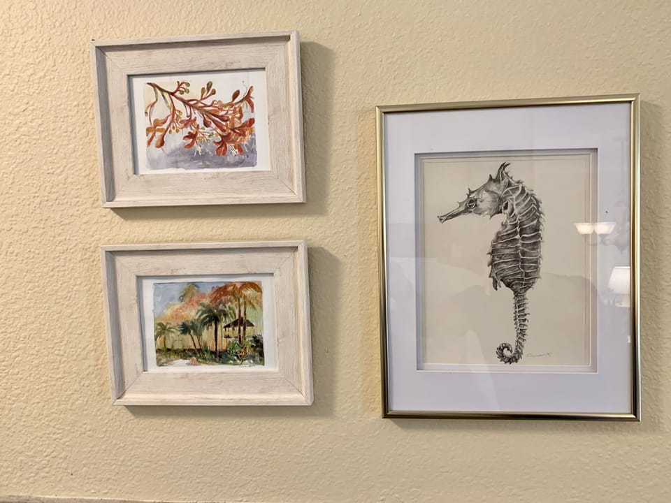 Original art throughout the condo