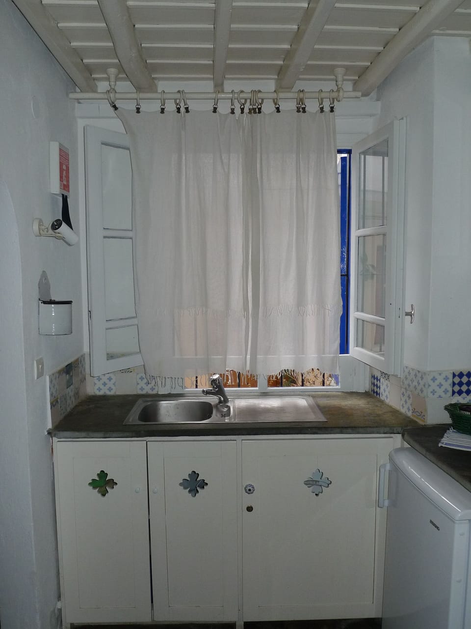Kitchen and window to the street