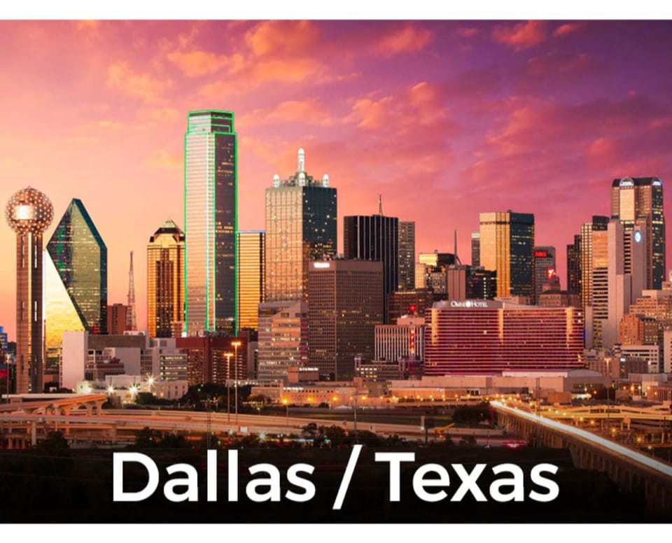 Beautiful downtown Dallas voted most beautiful night time skyline - 15 min drive