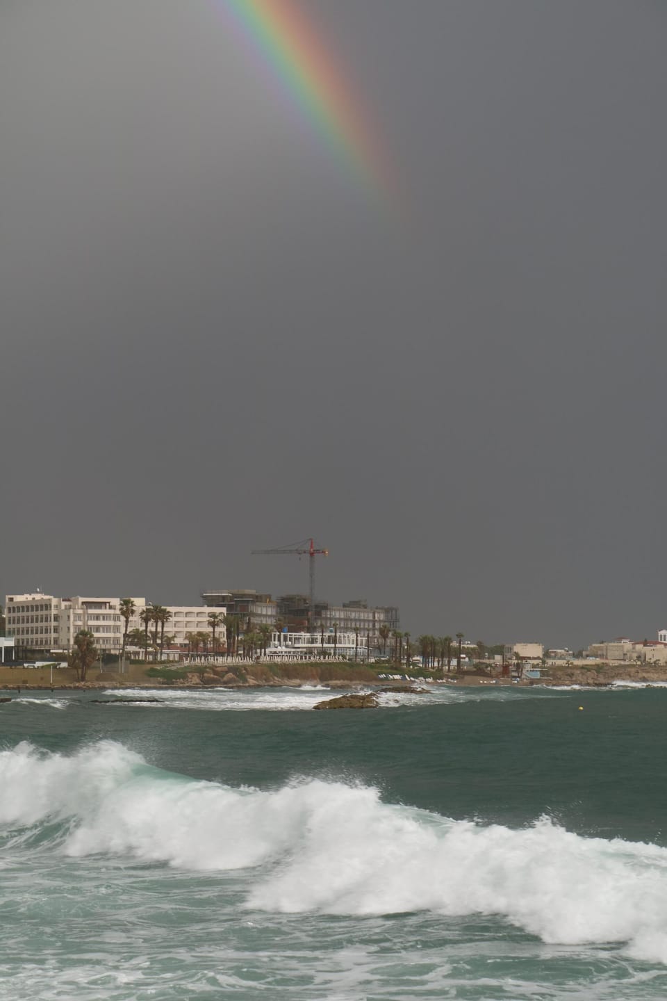 A rare stormy day at Paphos Harbour