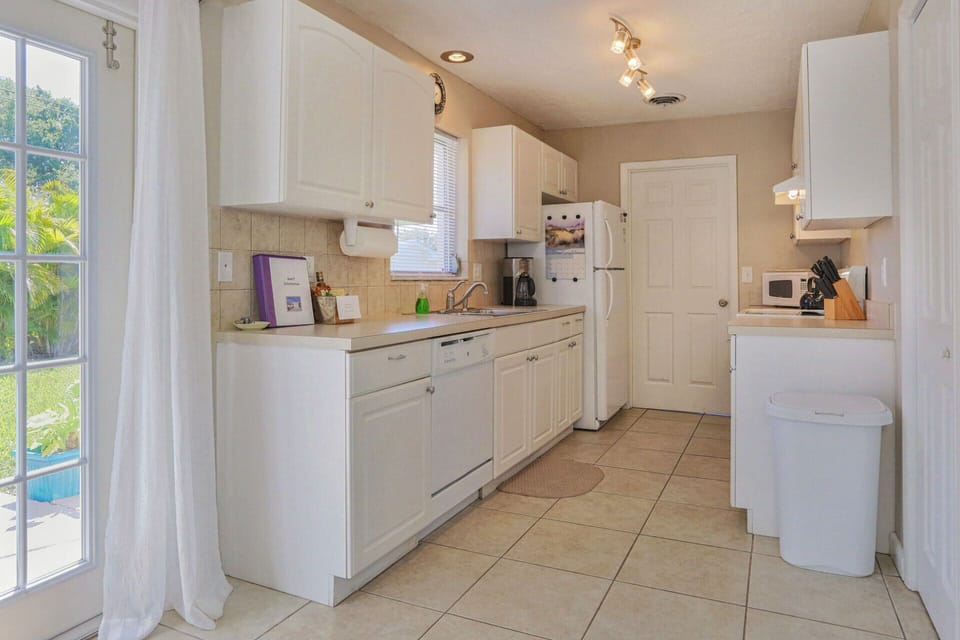 Fully stocked kitchen for making home cooked meals