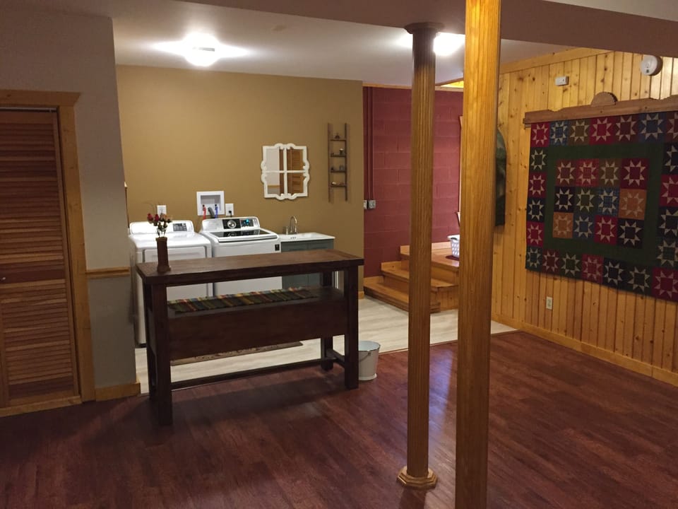 Laundry room and rec area