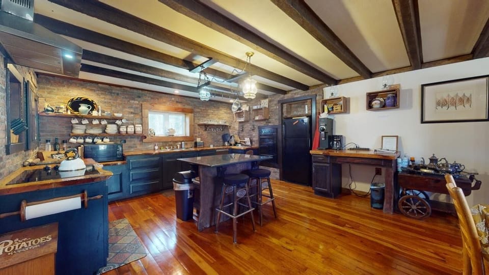 View of kitchen from the entrance to the dining room