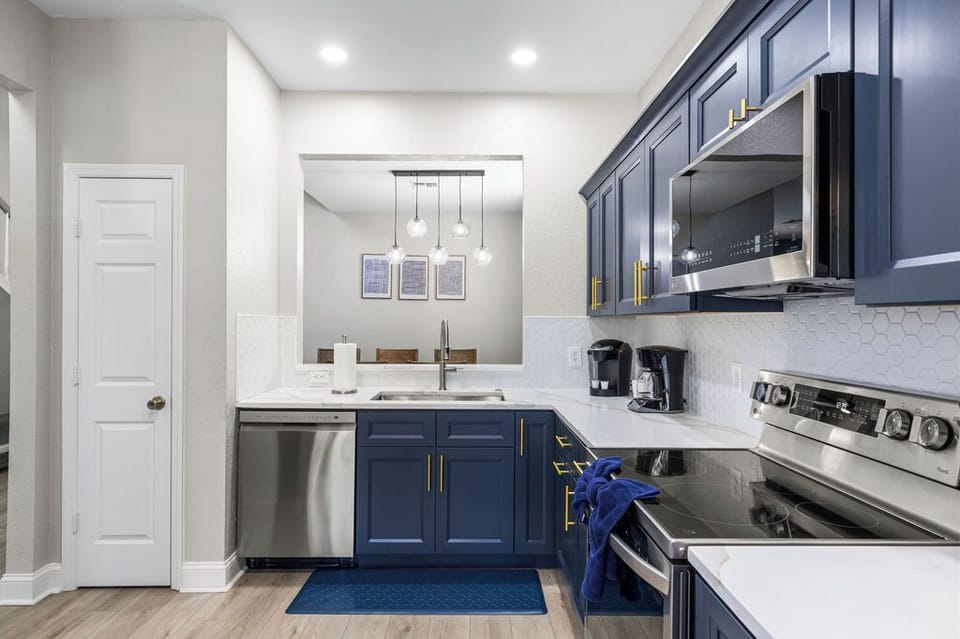 Custom Blue Cabinets