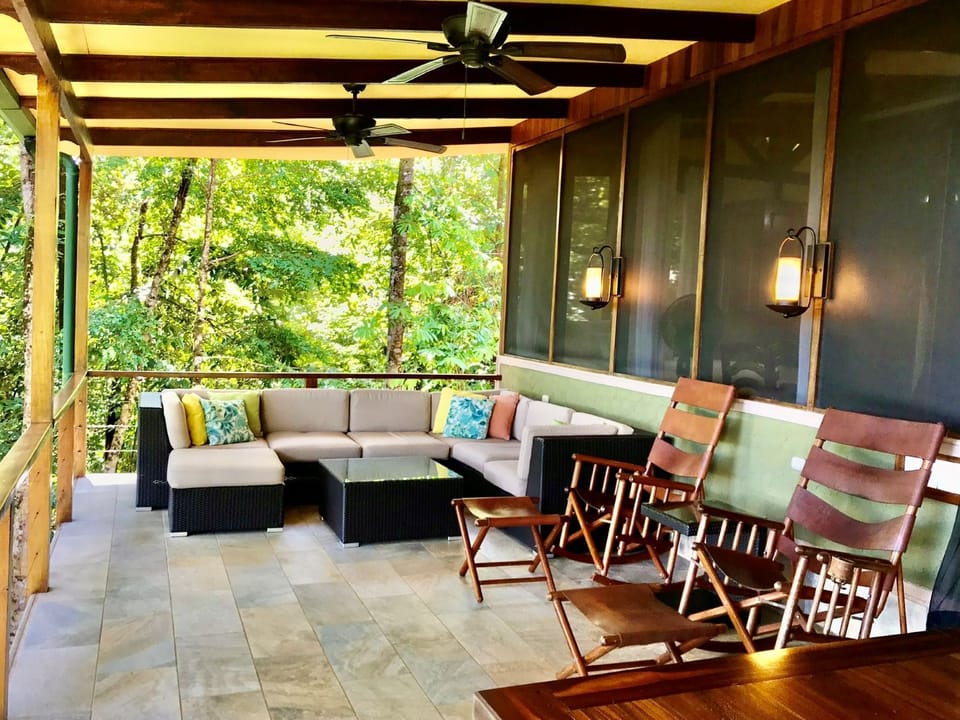 Our comfortable back deck