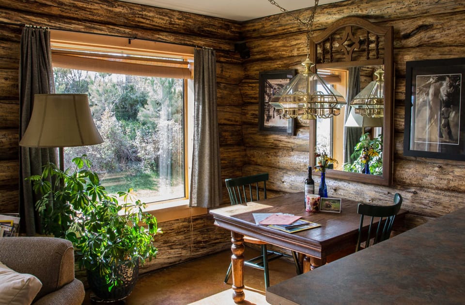 Dining area with wildflowers and brochures of the area :)