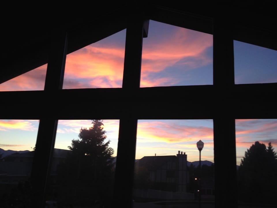 Sunset from living room windows