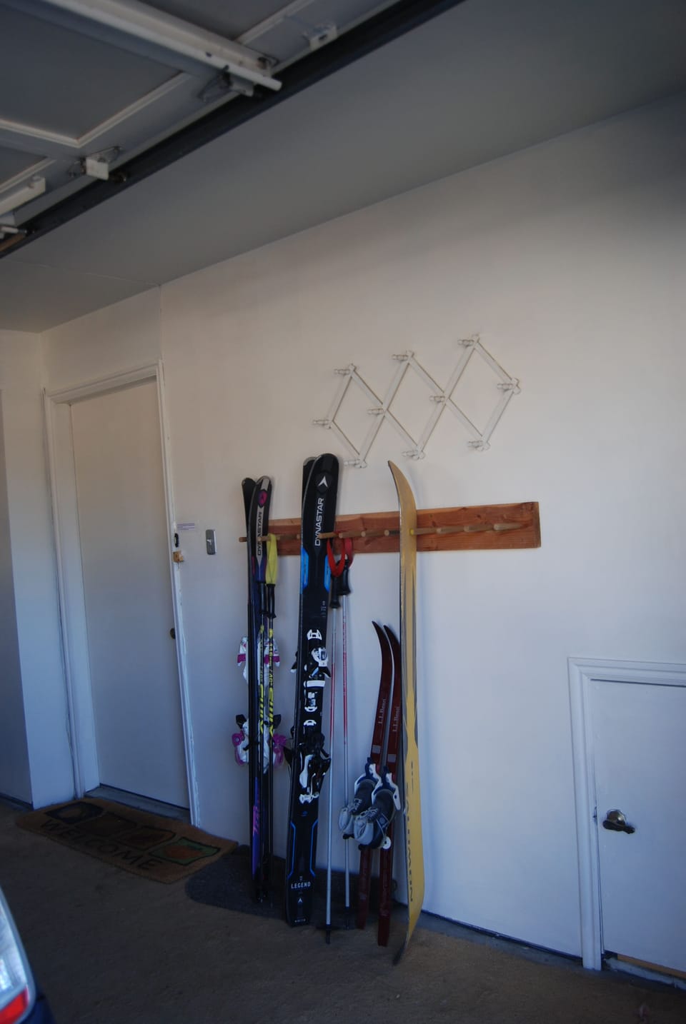 Ski/Snowboard rack in garage