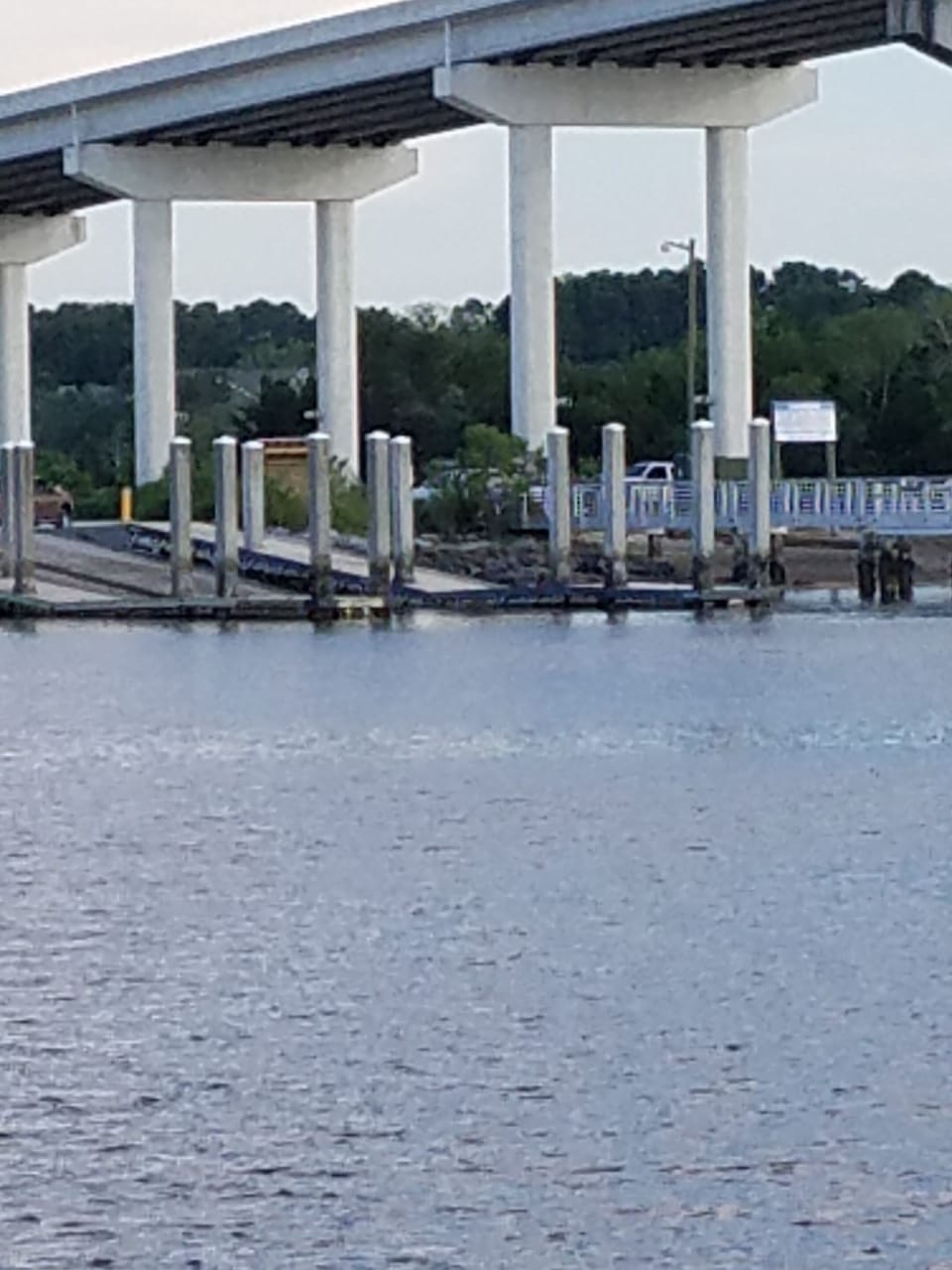 Boat landing directly across from property