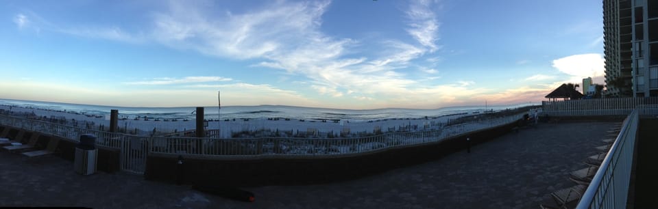 Beautiful beach from outside our unit!