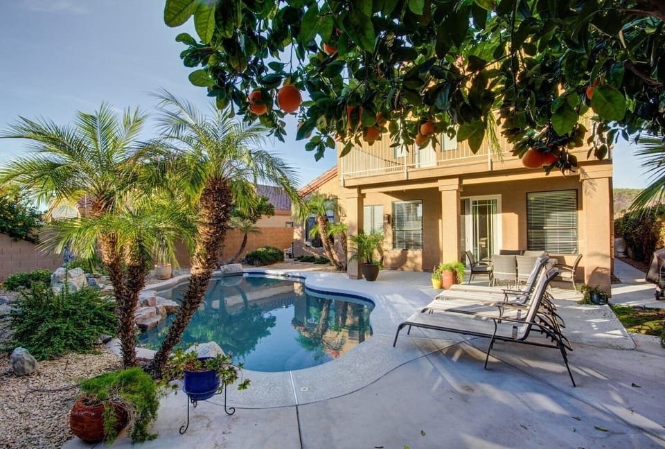 Expansive deck to sunbathe in your private oasis
