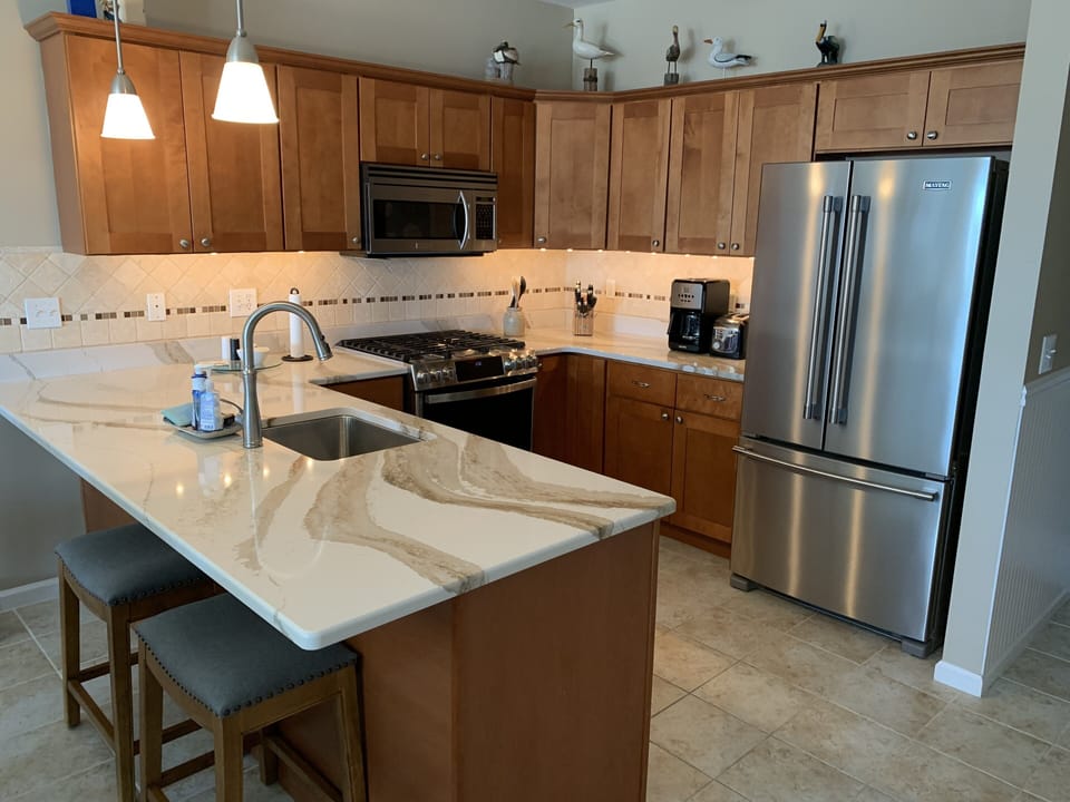 Enjoy cooking with new upgraded kitchen countertops and appliances.