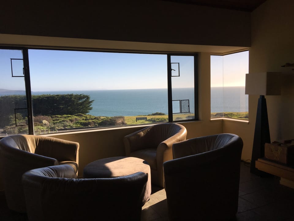 One of the beautiful views from the living room from a group of  swivel chairs.