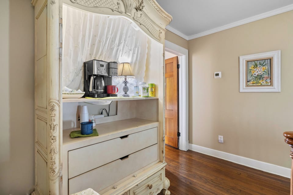 Upstairs, coffee area