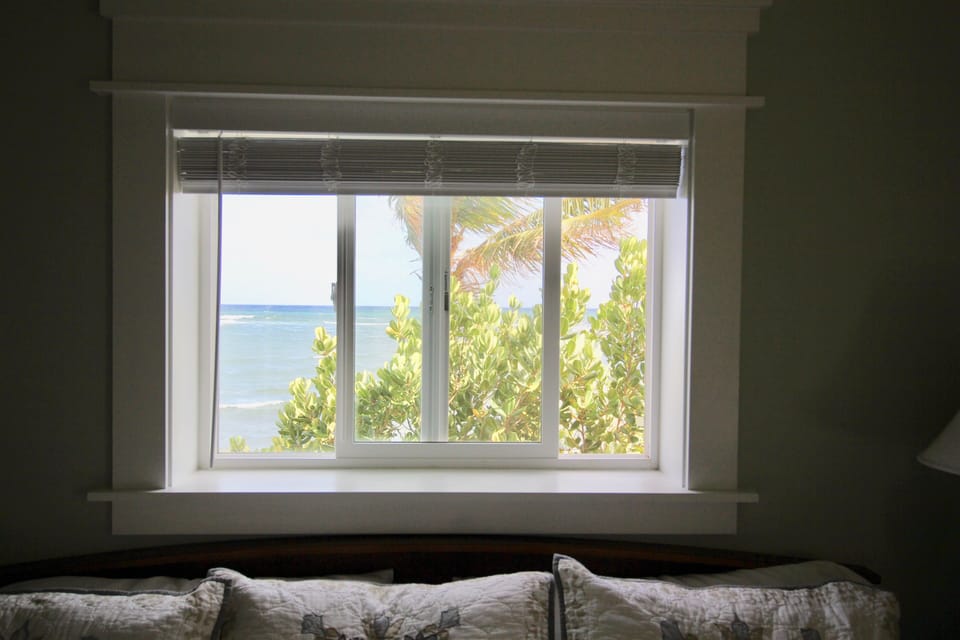 Window view in the king size bed room