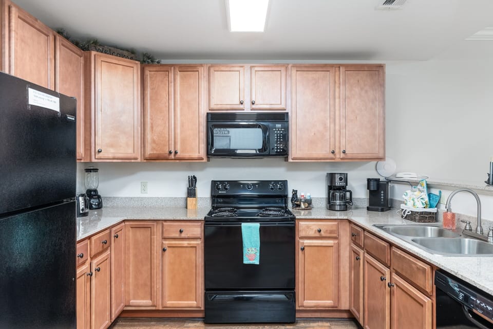 Fully stocked kitchen