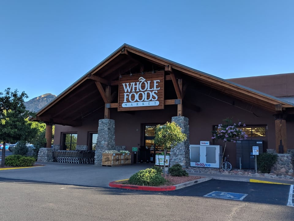 Whole Food Market, prepared foods, cafe, bar,  patio - 5 min. walk (0.2 mi.) 