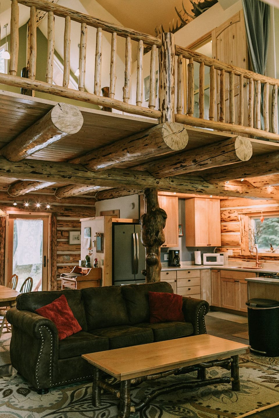 Log cabin living at its finest.