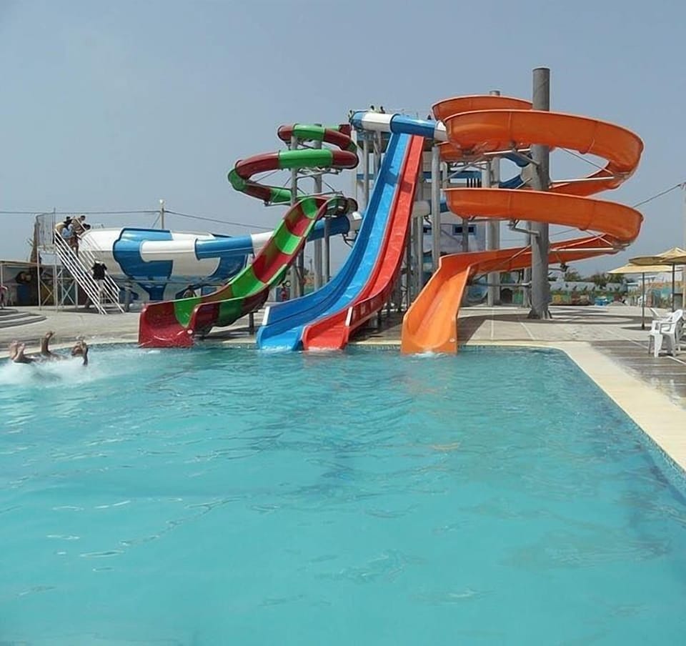 Water slides at nearby beach Aqua park