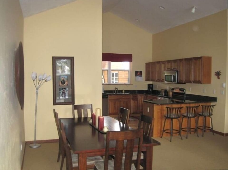 Gas fireplace will heat the whole upstairs, couch is also a pull-out!
